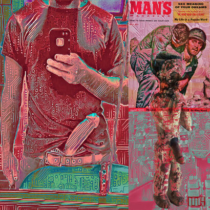 Man's War Game - A Digital Graphics and Cartoon Artwork by MLH
