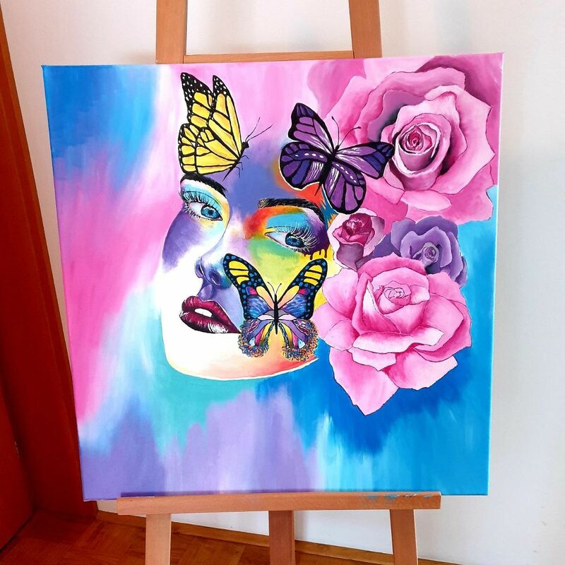 Face of nature - a Paint by Visnja Popovic