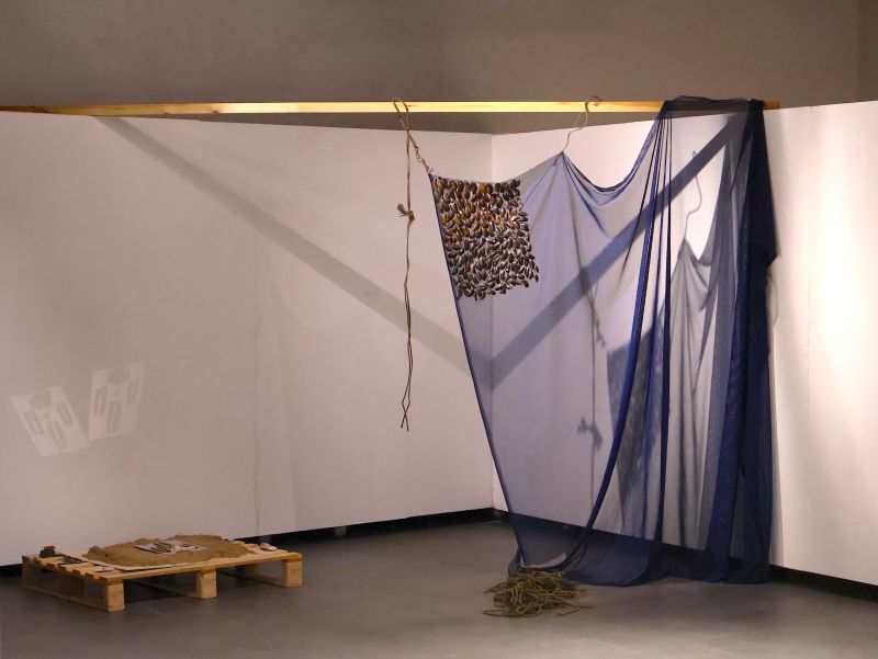 Mussel Veil - a Sculpture & Installation by Komal Madar