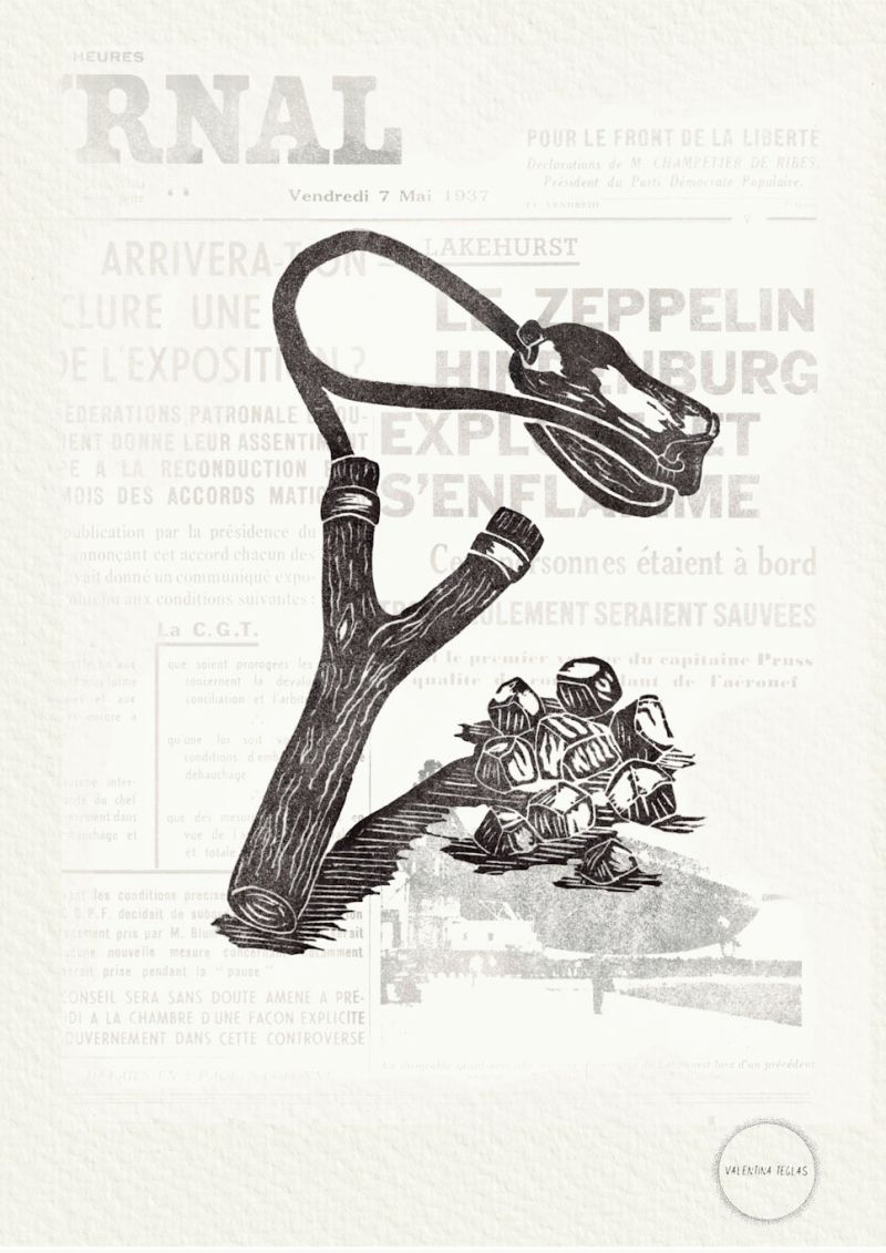 The Giant Slayer  - a Paintings by Valentina Teglas