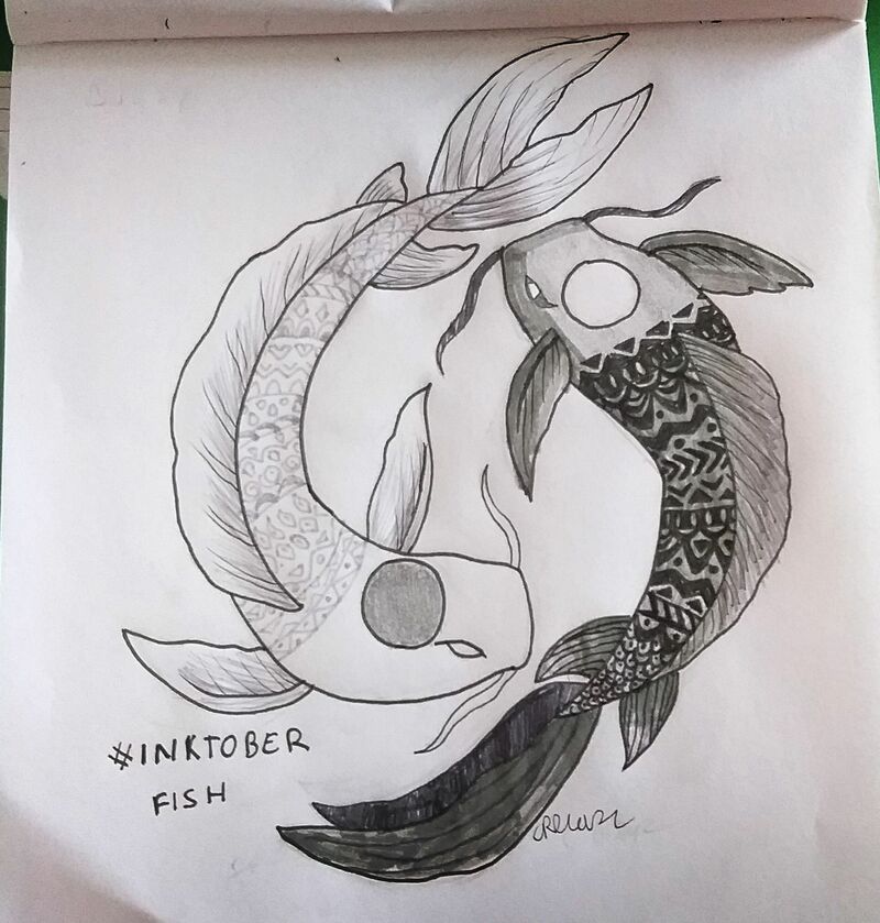 Inktober day 1: fish - a Paint by Arancia 