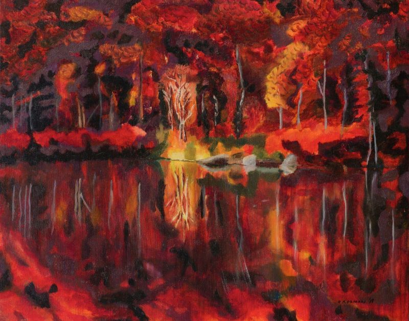 Flaming Forest - a Paintings by Donna Rodman