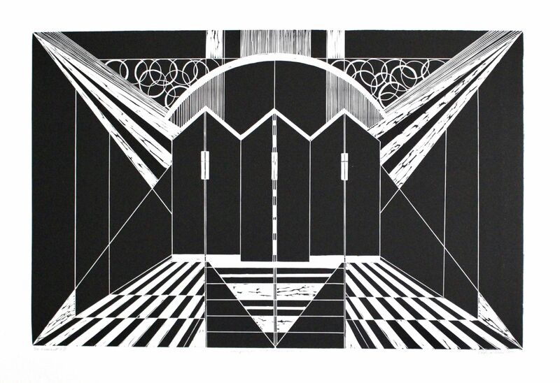 composition with diagonals V - a Paint by Eva Laila Hilsen
