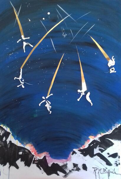 Falling stars - A Paint Artwork by Rosa Maria Raffaele