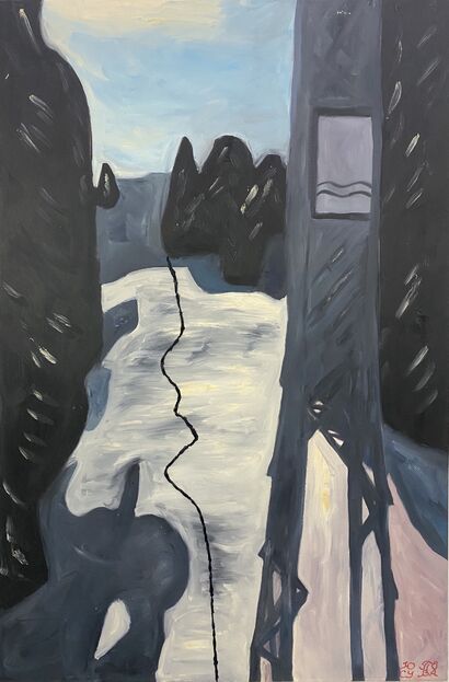 In the Swiss mountains (diptych) - A Paint Artwork by Maria  Yusupova