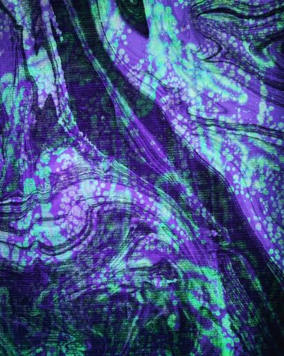 Purple Marble Flow - a Paint Artowrk by Sixue Yang