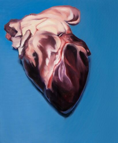 Human heart cut out - A Paint Artwork by Ryszard Szozda