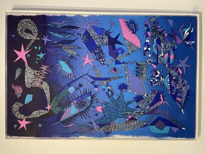 Mon rêve en bleu - a Paint Artwork by Schalit Julie