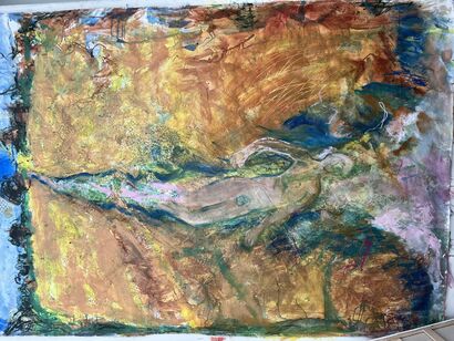 Long fields of barley and of rye, that clothe the wold and meet the sky - a Paint Artowrk by Sarah  Lloyd
