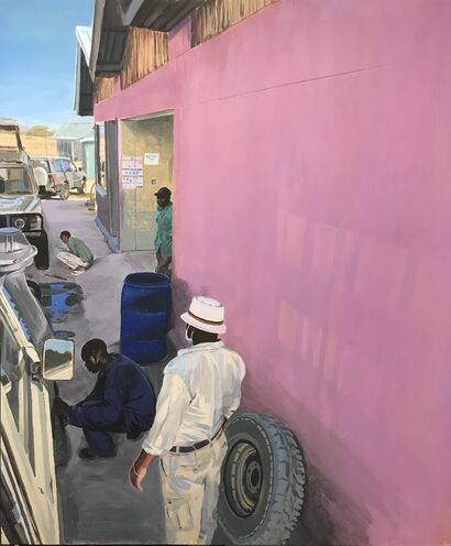 Pink wall - a Paint Artowrk by Cveto Vidovic