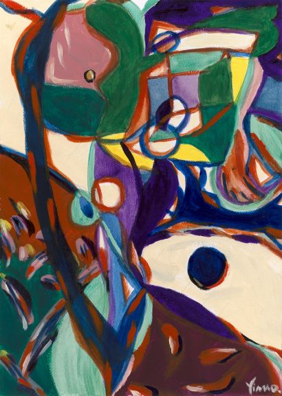 People · Dot · Line, 2014 - a Paintings Artwork by Yinuo Wang