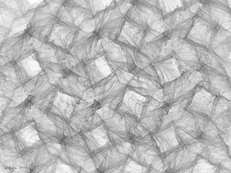 Veiled Grid - a Digital Graphics and Cartoon by Graeme Boore