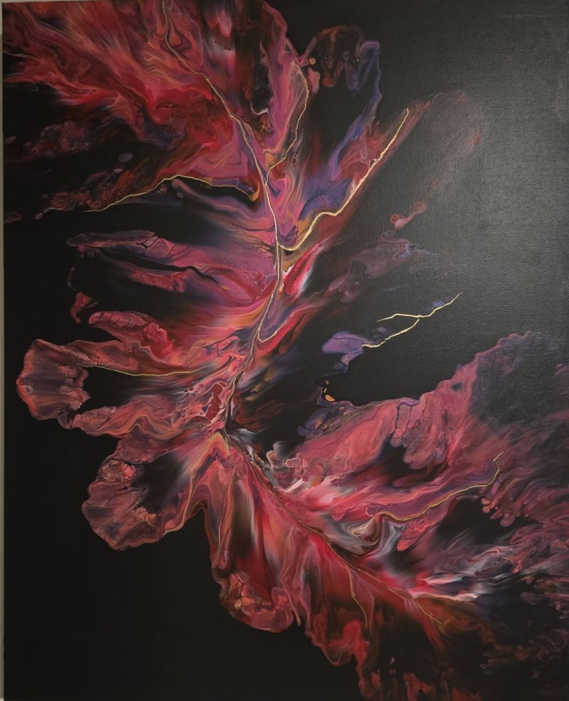 Crimson Rift - a Paintings by Jany