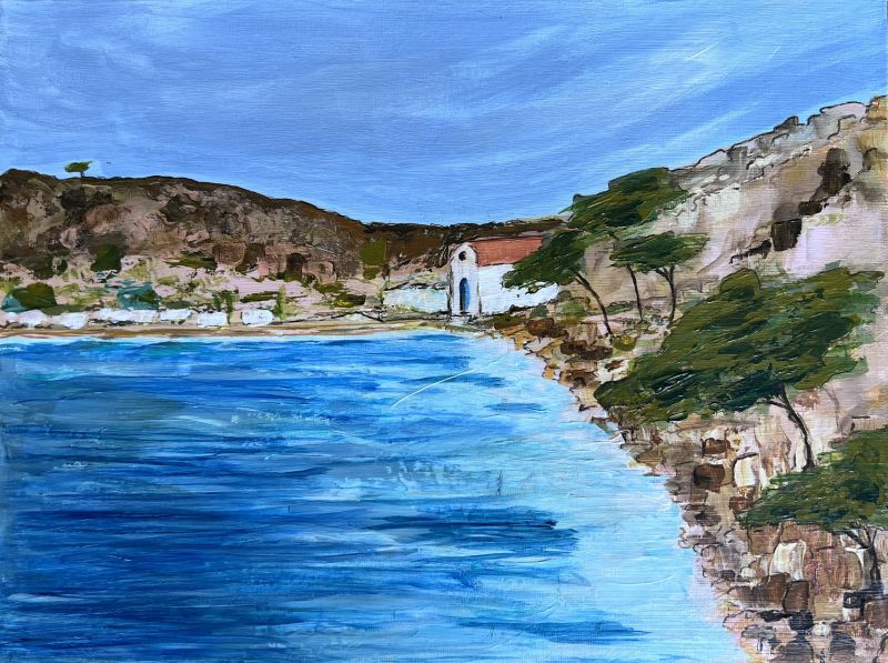Sculpturer's House,   Kastellorizo - a Paintings by Joanne  Tunnicliffe