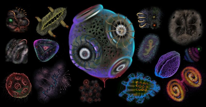 Fifteen of ten thousand organisms.  - a Digital Art by Martin  Frljic