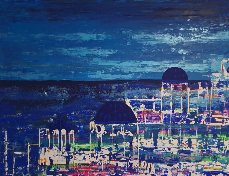 Mykonos Carnival 1975 - a Paintings by Vincent Benner