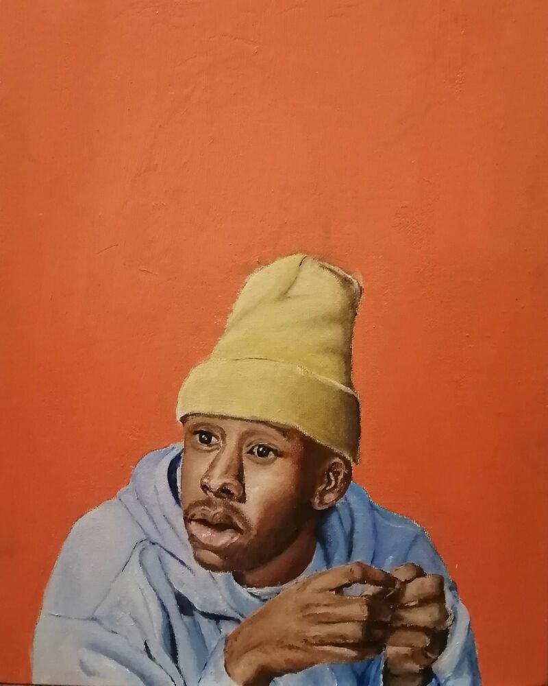 Portrait of Tyler the Creator - a Paintings by Reuben Fleisch