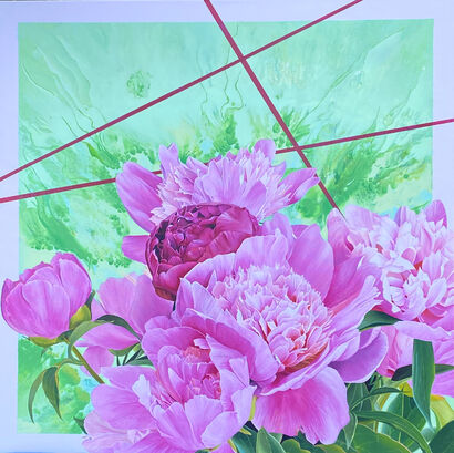 Gracieuses pivoines - a Paint Artowrk by Lydia Meriaux