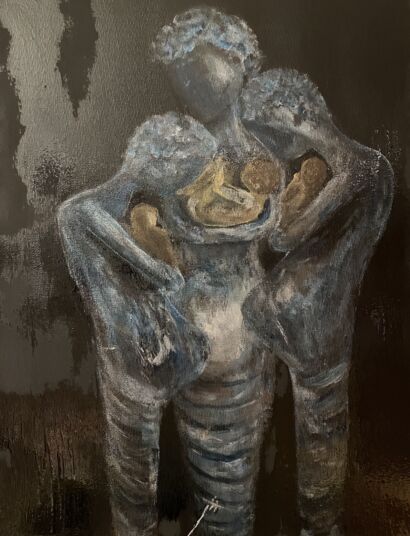 When Eve got pregnant - A Paint Artwork by Shahnaz Eskandari