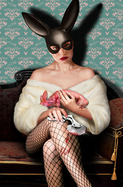 Alice... wearing the white rabbit - a Digital Art Artowrk by Stephen Cornwell