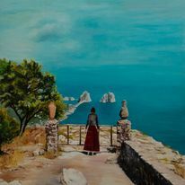 Capri, tentation de l\'Etre - a Paint Artowrk by isabelle jourdain