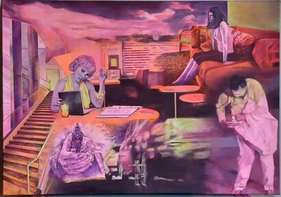 Stairway to nowhere - a Paint Artowrk by Elisabeth Guyot