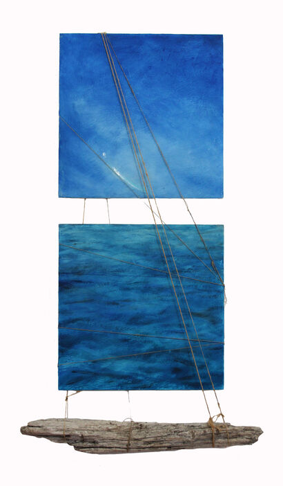 Ode al mare (La zattera di Ulisse) - a Paint Artowrk by Claudio Sapienza