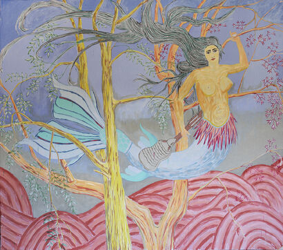 Don't fall in love with a mermaid with a charango - No te enamores de una sirena con un charango - A Paint Artwork by HORACIO TOSO