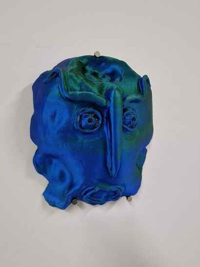 Blue Mask  - A Sculpture & Installation Artwork by rabbitmasterpiece 