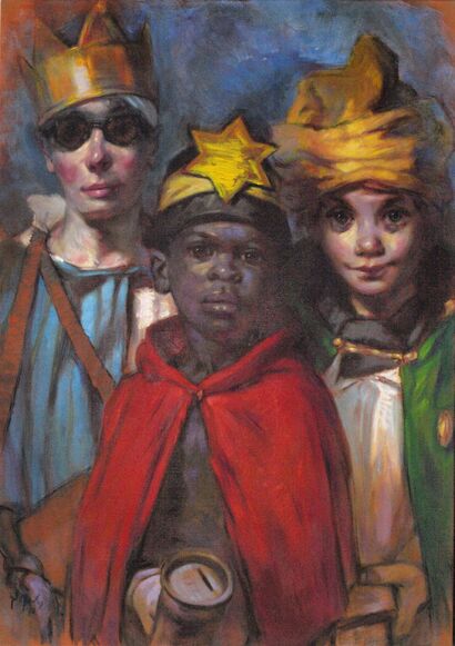 three begging kings - A Paint Artwork by Gerd Mosbach
