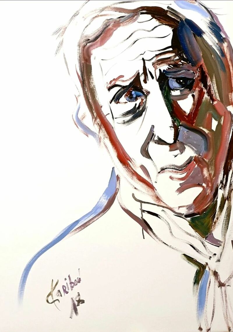 Charles bel hommage portrait of an old man  - a Paint by Karibou 