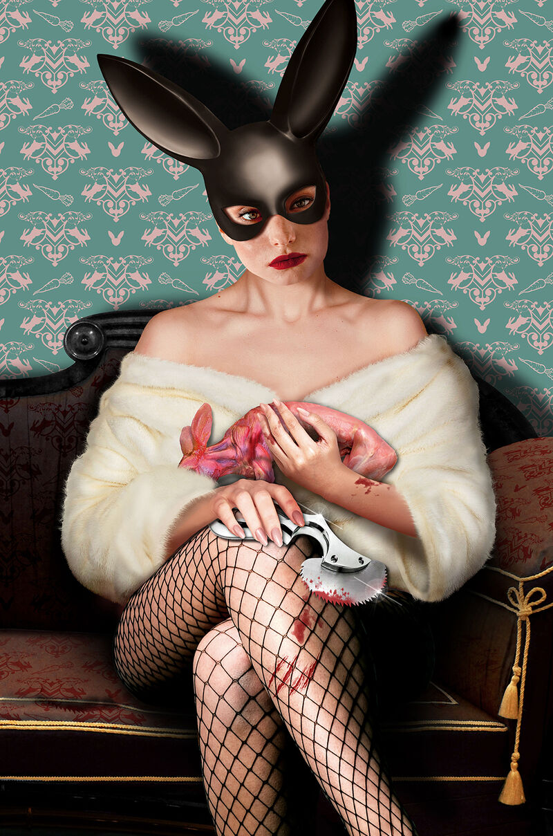 Alice... wearing the white rabbit - a Digital Art by Stephen Cornwell