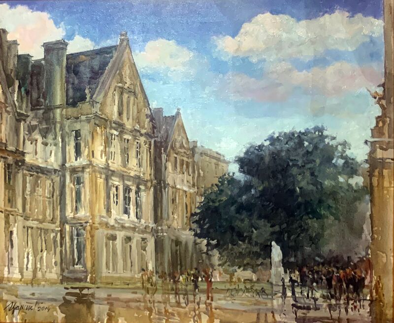 Trinity College - After the Rain - a Paint by Tetyana  Tsaryk