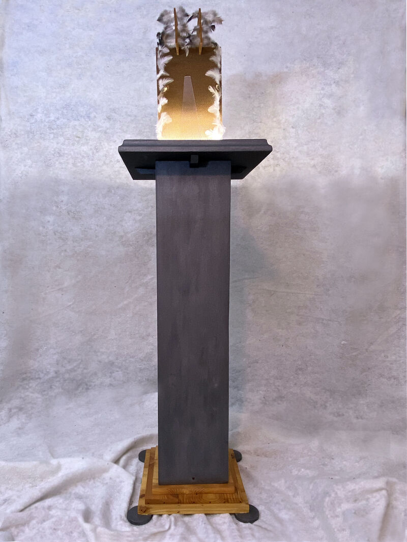 Net Weight 25 grams - a Sculpture & Installation by Corrado Novello