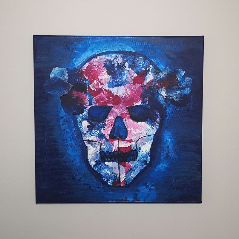 Blue Skull - a Paint by mrsfalckon