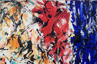 Impatto Rosso-Blu - a Paint Artowrk by Francesca Amendola