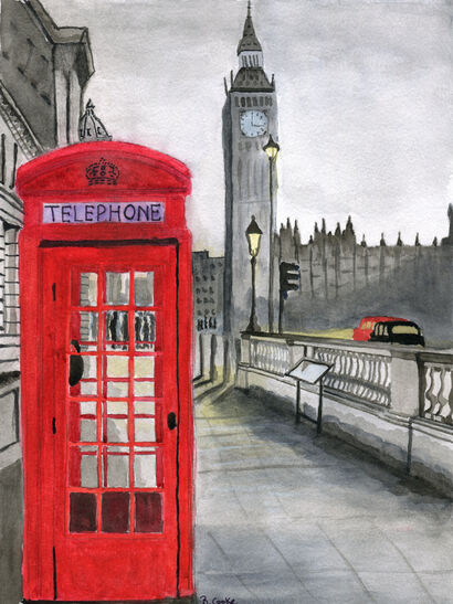 London Calling, England - a Paint Artowrk by Bernice Cooke
