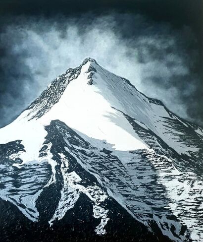 Black&White Mountain - a Paint Artowrk by Inga Butkute