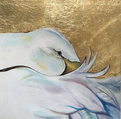 Sleeping Swan - a Paint Artowrk by Amanda Ellis