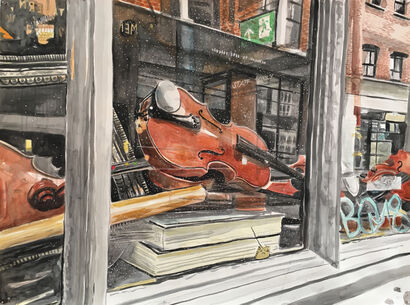 Inside/Outside: London (Violins) - a Paint Artowrk by Meridith McNeal