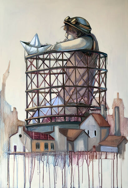 Memoria di un silos - A Paint Artwork by Alessandra Carloni
