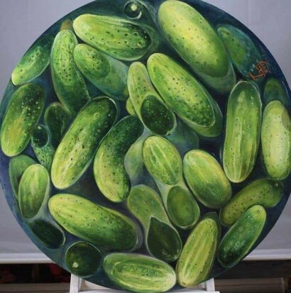 green cucumbers  - A Paint Artwork by Tati