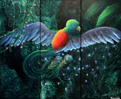 Quetzal - a Paint Artowrk by Aria Luna