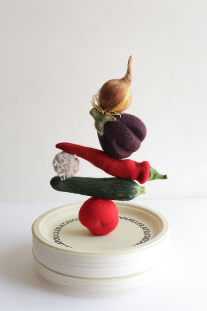 Ratatouille ( Meal for seven billion guest) - a Sculpture & Installation Artowrk by Yelena Beliaev
