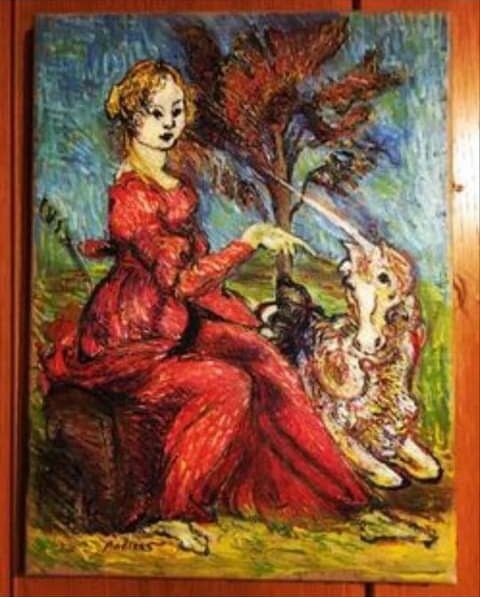 Lady with unicorn  - a Paint by Artist 