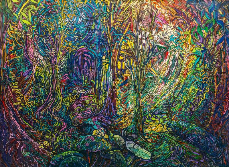 Jungle Vortex - a Paint by Greivin A. Salas