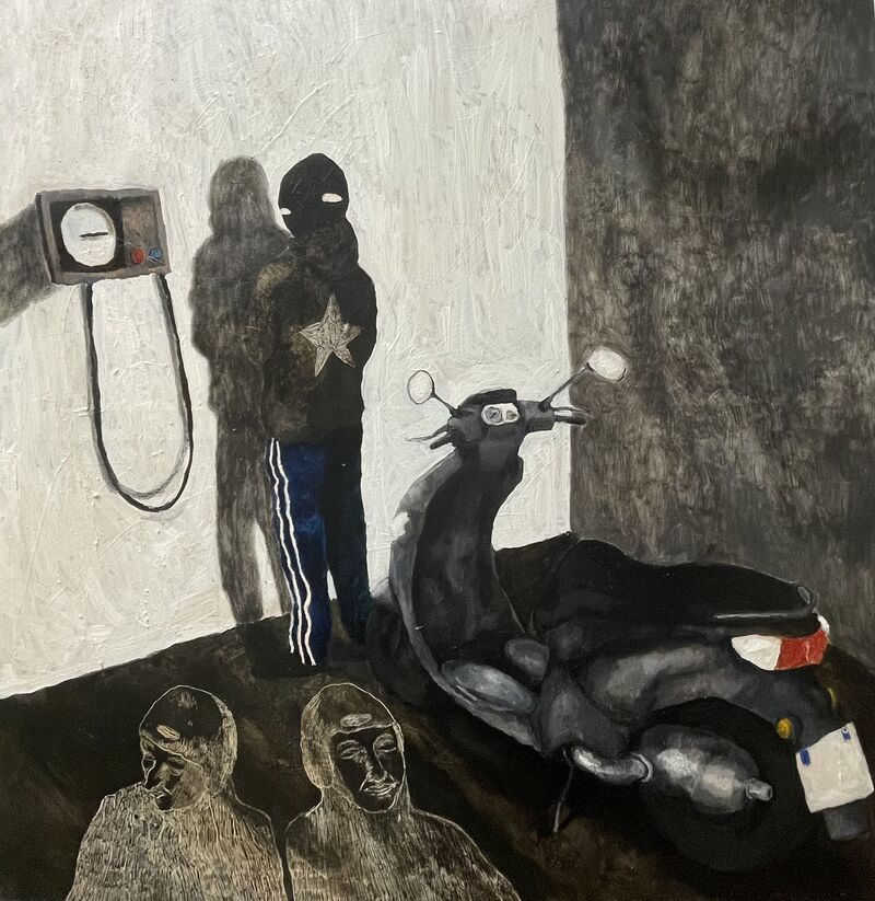 Homme au casque - a Paintings by pablo ricchetti