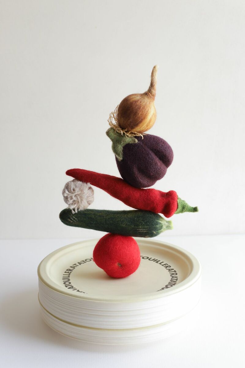 Ratatouille ( Meal for seven billion guest) - a Sculpture & Installation by Yelena Beliaev