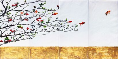 Red fish - a Paint Artowrk by Denise Sanna