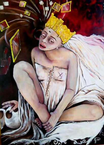 Rita de Cascia - a Paint Artowrk by Agnès PIZZICHETTI GLELE